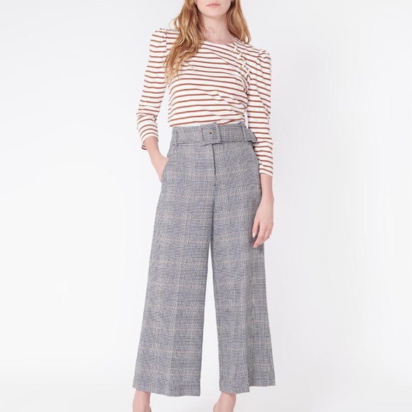NWT Veronica Beard Dexter Pant Navy Multi - Picture 1 of 3